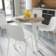 Стол круглый MARSI 4 870-4 ноги на конус Ferrum-decor 750x870x870 Белый металл ДСП Дуб Сан-Марино 16 мм (FRD-107438) - фото 3