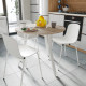 Стол круглый MARSI 3 870-3 Ferrum-decor 750x870x870 Белый металл ДСП Дуб Сан-Марино 16 мм (FRD-107428) - фото 3