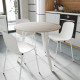 Стол круглый MARSI 3 870-3 Ferrum-decor 750x870x870 Белый металл ДСП Дуб Сан-Марино 16 мм (FRD-107428) - фото 2