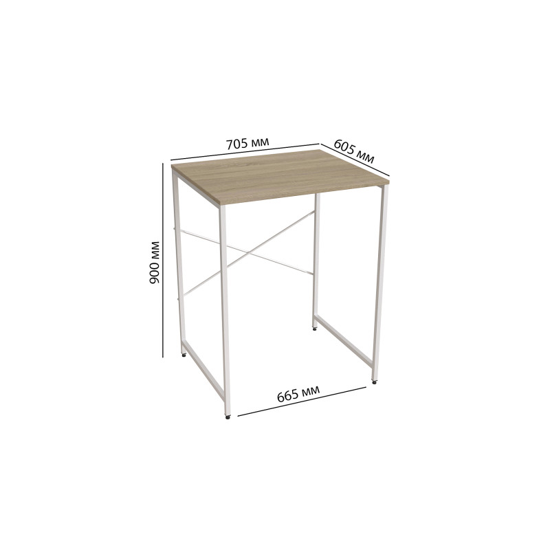 Стеллаж полка Бафрум 401 Ferrum-decor для стиральной машины 90x70,5x60,5 Белый металл ДСП Дуб Сонома 16 мм (FRD-107358)