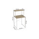 Стеллаж полка Бафрум 402 Ferrum-decor для стиральной машины 133,5x70,5x60,5 Белый металл ДСП Дуб Сонома 16 мм (FRD-107368) - фото 6