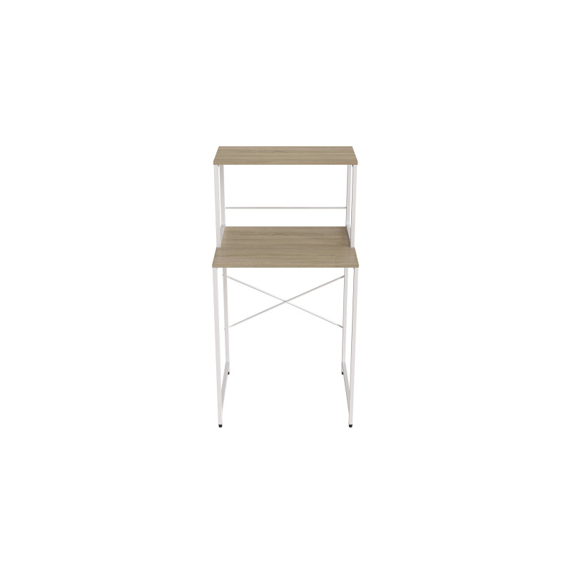 Стеллаж полка Бафрум 402 Ferrum-decor для стиральной машины 133,5x70,5x60,5 Белый металл ДСП Дуб Сонома 16 мм (FRD-107368)