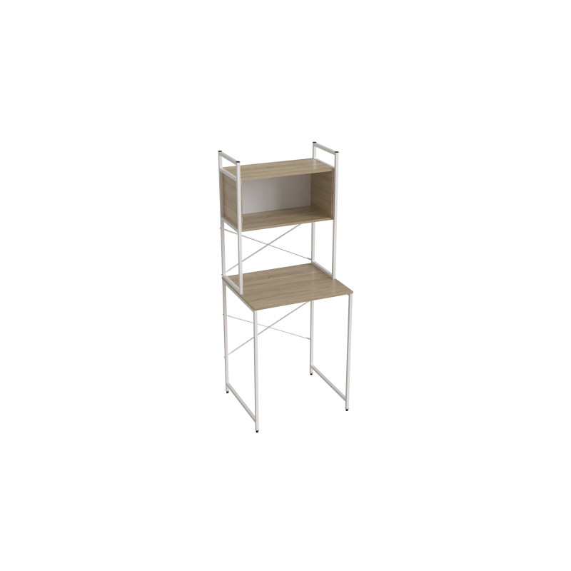 Стеллаж полка Бафрум 403 Ferrum-decor для стиральной машины 178x70,5x60,5 Белый металл ДСП Дуб Сонома 16 мм (FRD-107378)