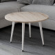 Стол журнальный круглый OPTIMA 2 ноги на конус Ferrum-decor 450x670x670 Белый металл ДСП Дуб Сан-Марино 16 мм (FRD-107478) - фото 2