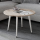 Стол журнальный круглый OPTIMA 2 ноги на конус Ferrum-decor 450x670x670 Белый металл ДСП Дуб Сан-Марино 16 мм (FRD-107478) - фото 6