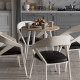 Стол круглый OPTIMA 4 ноги на конус Ferrum-decor 750x670x670 Белый металл ДСП Дуб Сан-Марино 16 мм (FRD-107458) - фото 3