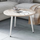 Стол журнальный круглый OPTIMA 1 ноги на конус Ferrum-decor 450x670x670 Белый металл ДСП Дуб Сан-Марино 16 мм (FRD-107468) - фото 4