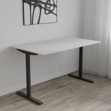 Стол письменный Space Ferrum-decor 750x1000x600 Черный металл ДСП Белый 16 мм (FRD-107838)