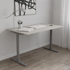 Стол письменный Space Ferrum-decor 750x1400x600 Серый металл ДСП Кашемир 16 мм (FRD-107967)