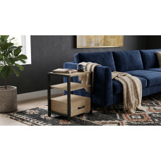 Тумба універсальна Ferrum-decor Вів'єн 1/1 50x41x40 чорний ДСП Дуб Кремона Торро 16 мм (FRD-107808)