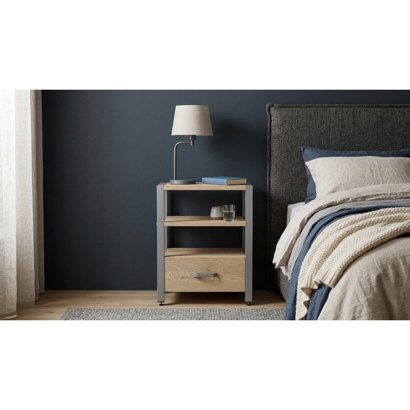 Тумба універсальна Ferrum-decor Вів'єн 1/1 50x41x40 сірий ДСП Дуб Кремона Торро 16 мм (FRD-107818)