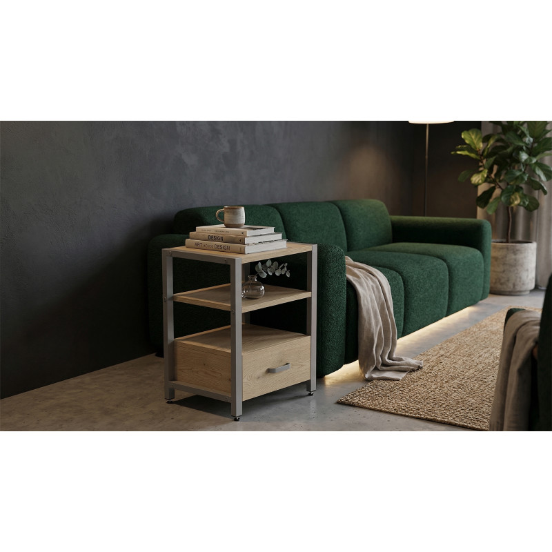 Тумба універсальна Ferrum-decor Вів'єн 1/1 50x41x40 сірий ДСП Дуб Кремона Торро 16 мм (FRD-107818) - фото 