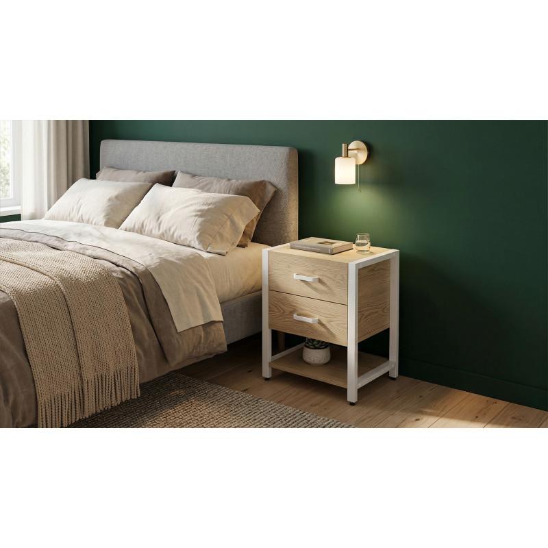 Тумба універсальна Ferrum-decor Вів'єн 2/1 50x41x40 білий ДСП Дуб Кремона Торро 16 мм (FRD-107798)