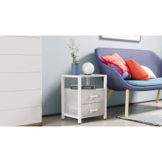 Тумба універсальна Ferrum-decor Вів'єн 2/2 50x41x40 білий ДСП Бетон 16 мм (FRD-106928)