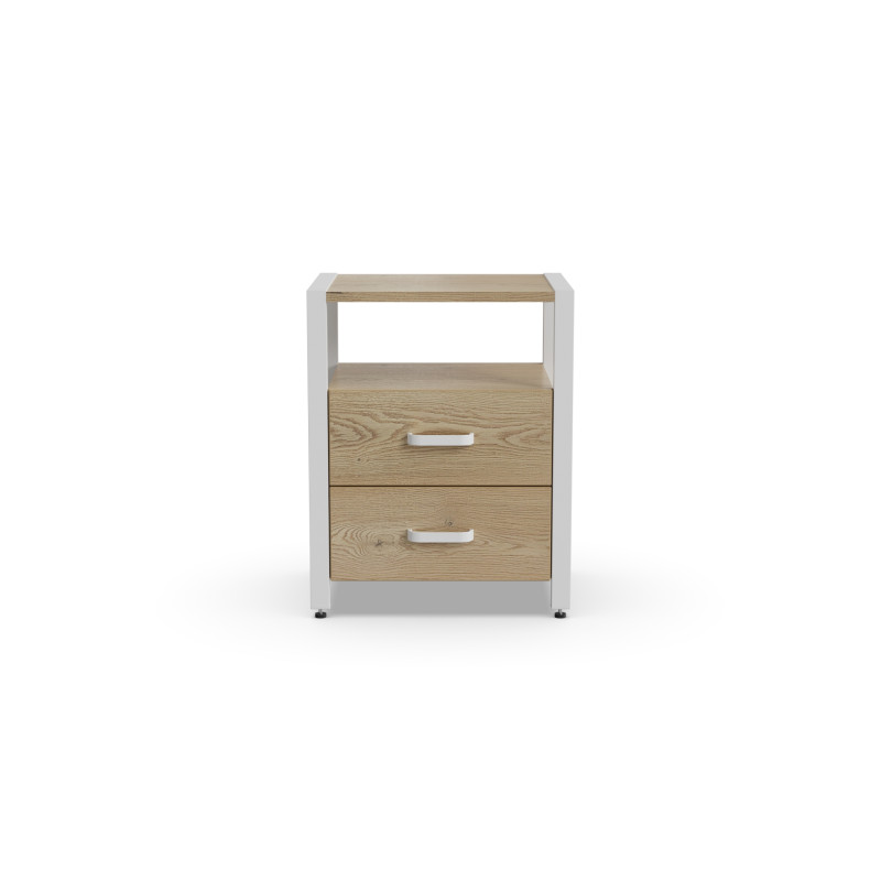 Тумба універсальна Ferrum-decor Вів'єн 2/2 50x41x40 білий ДСП Дуб Кремона Торро 16 мм (FRD-107768)