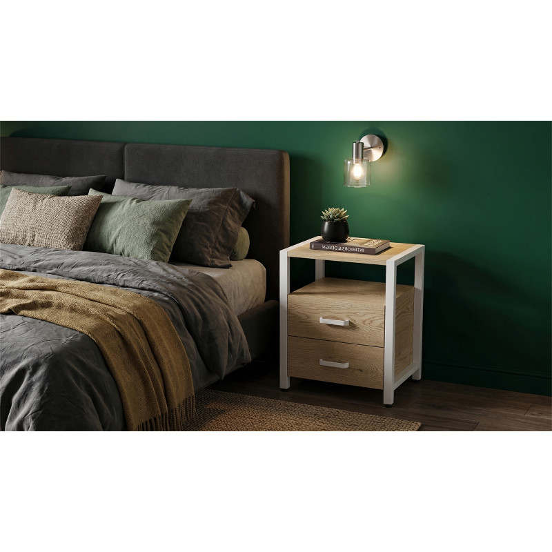 Тумба універсальна Ferrum-decor Вів'єн 2/2 50x41x40 білий ДСП Дуб Кремона Торро 16 мм (FRD-107768)