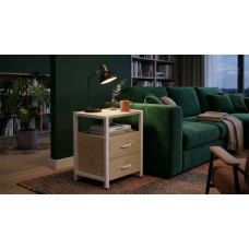 Тумба універсальна Ferrum-decor Вів'єн 2/2 50x41x40 білий ДСП Дуб Кремона Торро 16 мм (FRD-107768)