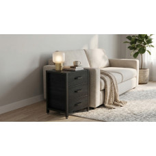 Тумба універсальна Ferrum-decor Вів'єн 3 50x41x40 чорний ДСП Каштан Арвадонна 16 мм (FRD-107758)