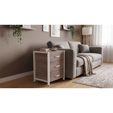Тумба універсальна Ferrum-decor Вів'єн 3 50x41x40 білий ДСП Дуб Кремона Канолло 16 мм (FRD-107748)