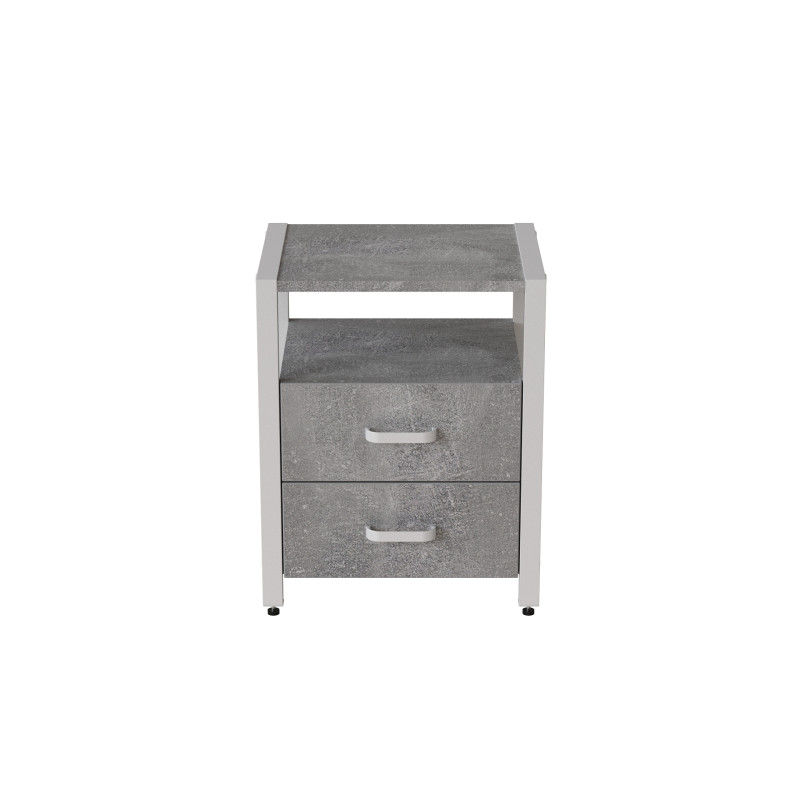 Тумба універсальна Ferrum-decor Вів'єн 2/2 50x41x40 білий ДСП Бетон 16 мм (FRD-106928)