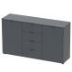 Комод в спальню Doros Рон 5 140х38х81 см Графит (DRS-011301) - фото 2
