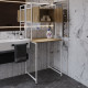 Стеллаж полка Бафрум 404 Ferrum-decor для стиральной машины 178x70,5x60,5 Белый металл ДСП Дуб Евок Прибрежный 16 мм (FRD-107609) - фото 5