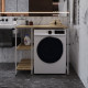 Стеллаж полка Бафрум 405 Ferrum-decor для стиральной машины 90x101x60,5 Белый металл ДСП Дуб Евок Прибрежный 16 мм (FRD-107619) - фото 1