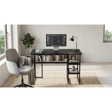 Стіл письмовий Кевин Ferrum-decor 75x100x70 Чорний метал ДСП Каштан Арвадонна 16 мм (FRD-108099)