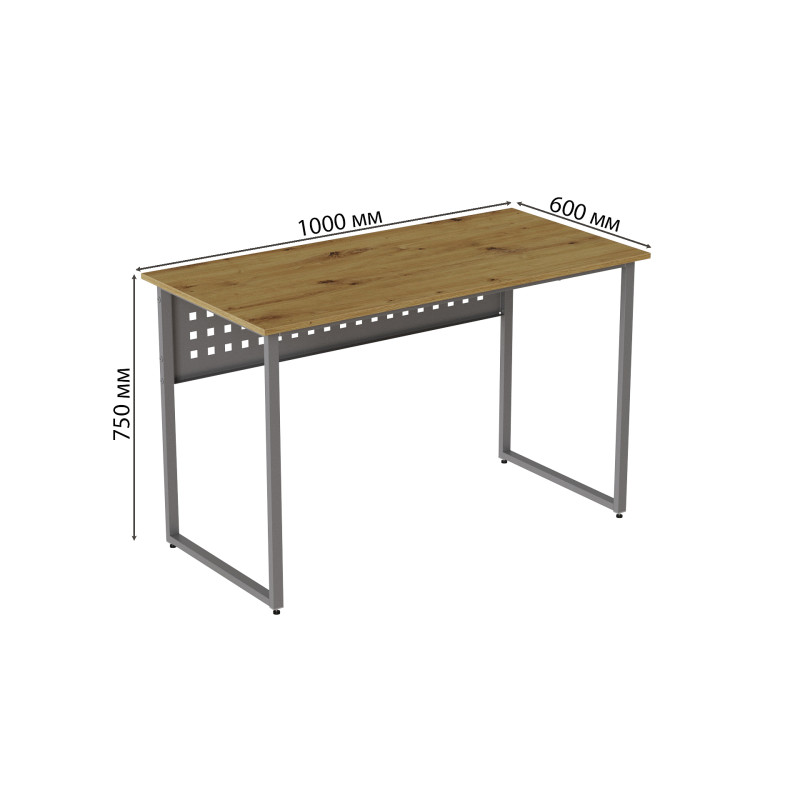 Компьютерный стол Ferrum-decor Майк 75x100x60 серый ДСП Дуб Артизан 16мм (FRD-107099)
