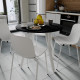 Стол круглый MARSI 4 870-4 ноги на конус Ferrum-decor 750x870x870 Белый металл ДСП Дуб Каштан Арвадонна 16 мм (FRD-107529) - фото 3