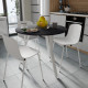Стол круглый MARSI 3 870-3 Ferrum-decor 750x870x870 Белый металл ДСП Каштан Арвадонна 16 мм (FRD-107519) - фото 2