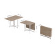 Стол раскладной трансформер книжка Морис 3 Ferrum-decor 75x130x90 Белый металл ДСП Дуб Сан-Марино 16 мм (FRD-107419) - фото 6