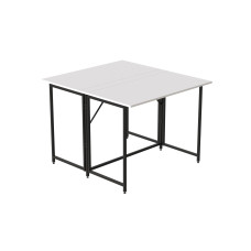 Стол-книжка трансформер Морис 2 Ferrum-decor 750x1000x1100 Черный металл ДСП Белый 16 мм (FRD-107319)
