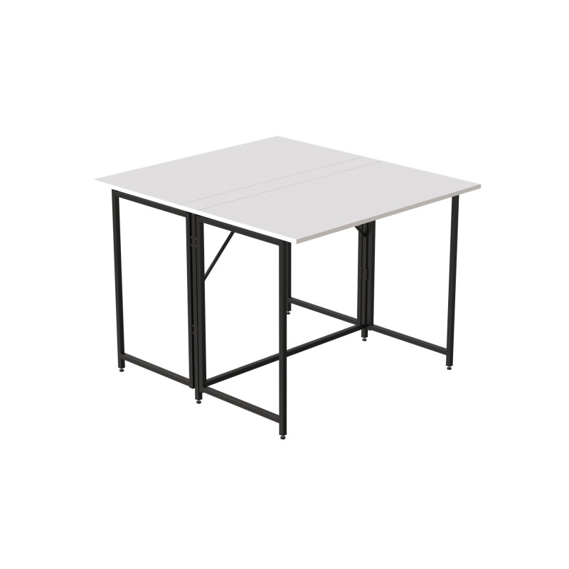 Стол-книжка трансформер Морис 2 Ferrum-decor 750x1000x1100 Черный металл ДСП Белый 16 мм (FRD-107319) - фото 