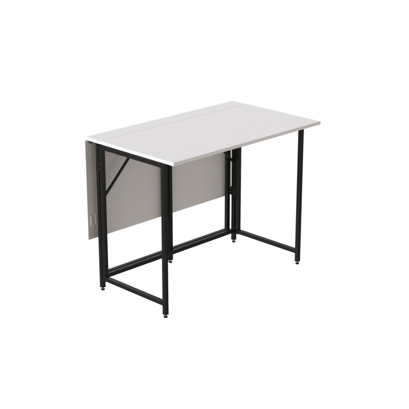 Стол-книжка трансформер Морис 2 Ferrum-decor 750x1000x1100 Черный металл ДСП Белый 16 мм (FRD-107319)