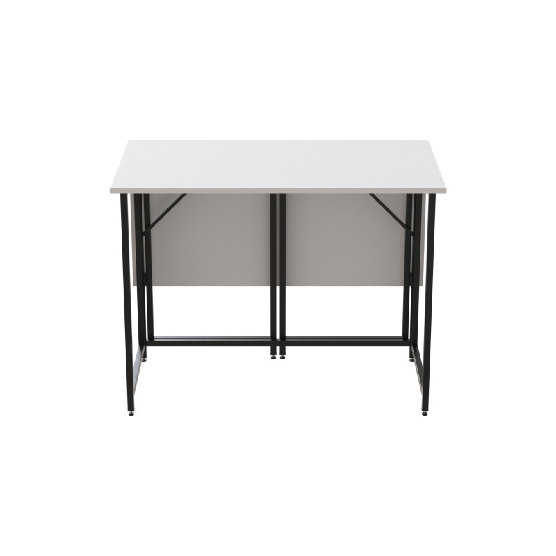 Стол-книжка трансформер Морис 2 Ferrum-decor 750x1000x1100 Черный металл ДСП Белый 16 мм (FRD-107319)