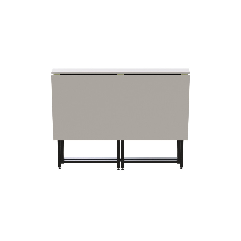 Стол-книжка трансформер Морис 2 Ferrum-decor 750x1000x1100 Черный металл ДСП Белый 16 мм (FRD-107319)