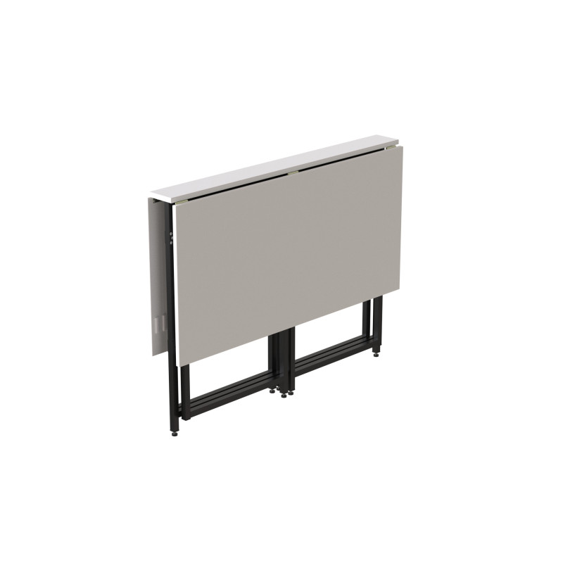 Стол-книжка трансформер Морис 2 Ferrum-decor 750x1000x1100 Черный металл ДСП Белый 16 мм (FRD-107319)