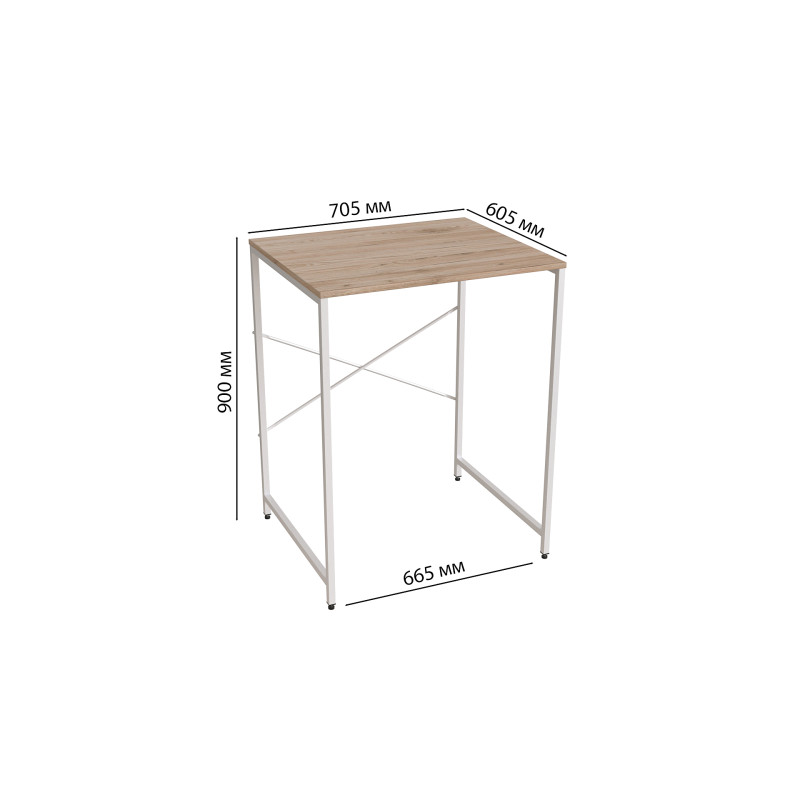 Стеллаж полка Бафрум 401 Ferrum-decor для стиральной машины 90x70,5x60,5 Белый металл ДСП Дуб Сан-Марино 16 мм (FRD-107359)