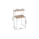 Стеллаж полка Бафрум 402 Ferrum-decor для стиральной машины 133,5x70,5x60,5 Белый металл ДСП Дуб Сан-Марино 16 мм (FRD-107369) - фото 4