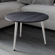 Стол журнальный круглый OPTIMA 1 ноги на конус Ferrum-decor 450x670x670 Белый металл ДСП Каштан Арвадонна 16 мм (FRD-107539) - фото 4