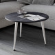Стол журнальный круглый OPTIMA 1 ноги на конус Ferrum-decor 450x670x670 Белый металл ДСП Каштан Арвадонна 16 мм (FRD-107539) - фото 3