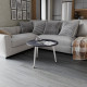 Стол журнальный круглый OPTIMA 1 ноги на конус Ferrum-decor 450x670x670 Белый металл ДСП Каштан Арвадонна 16 мм (FRD-107539) - фото 2