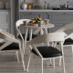 Стол круглый OPTIMA 4 ноги на конус Ferrum-decor 750x670x670 Белый металл ДСП Дуб Сонома 16 мм (FRD-107459) - фото 3