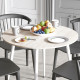 Стол круглый OPTIMA 5 ноги на конус Ferrum-decor 750x900x900 Белый металл ДСП Дуб Сонома 16 мм (FRD-107489) - фото 2