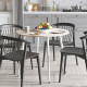 Стол круглый OPTIMA 5 ноги на конус Ferrum-decor 750x900x900 Белый металл ДСП Дуб Сонома 16 мм (FRD-107489) - фото 1