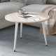 Стол журнальный круглый OPTIMA 1 ноги на конус Ferrum-decor 450x670x670 Белый металл ДСП Дуб Сонома 16 мм (FRD-107469) - фото 4