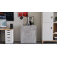 Ліжко трансформер комод ASCET 3 Ferrum-decor 920x2000x700 Чорний метал ДСП Бетон 16 мм (FRD-107339) - фото 2