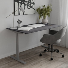 Стол письменный Space Ferrum-decor 750x1400x700 Серый металл ДСП Каштан Арвадонна 16 мм (FRD-107989)