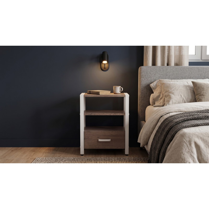 Тумба універсальна Ferrum-decor Вів'єн 1/1 50x41x40 білий ДСП Дуб Кремона Канолло 16 мм (FRD-107809)
